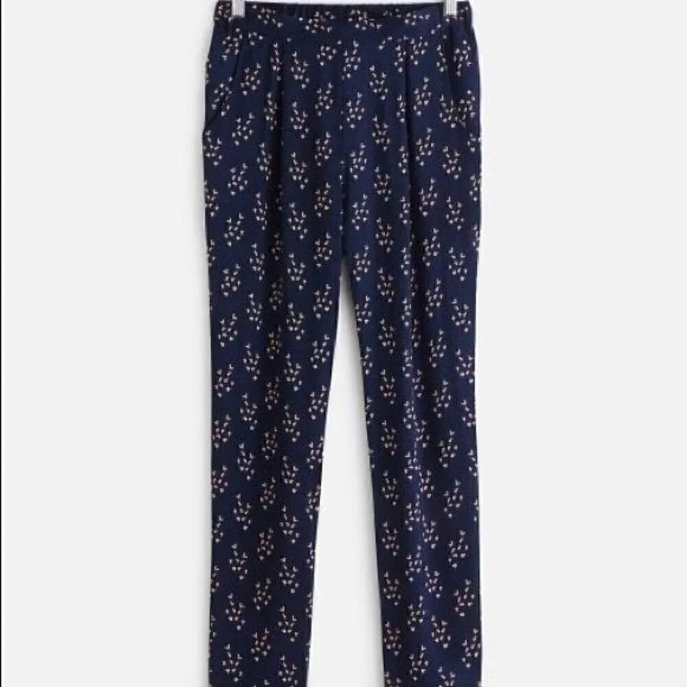 NWT See U Soon Anthropologie Blue Slim Ankle Trouser Pants Office Career Sz 4